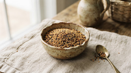 Illustration of mustard seeds
